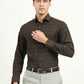 Brown Checked Slim Fit Formal Shirt | Greenfibre