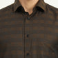 Brown Checked Slim Fit Formal Shirt | Greenfibre