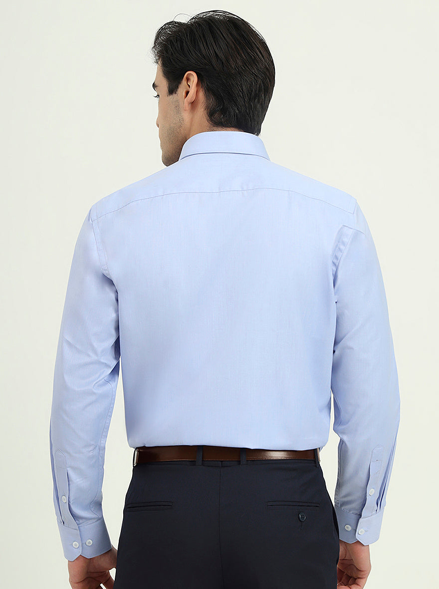 Light Blue Solid Regular Fit Formal Shirt | Greenfire