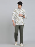 Green Solid Super Slim Fit Casual Trouser | Greenfibre