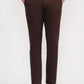 Dark Brown Solid Super Slim Fit Casual Trouser | Greenfibre