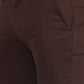 Dark Brown Solid Super Slim Fit Casual Trouser | Greenfibre