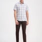Dark Brown Solid Super Slim Fit Casual Trouser | Greenfibre