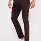 Dark Brown Solid Super Slim Fit Casual Trouser | Greenfibre