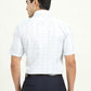 Sea Blue & Grey Checked Regular Fit Formal Shirt | Greenfire