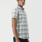 Light Green Checked Slim Fit Casual Shirt | Greenfibre