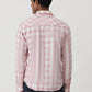 Pink Checked Slim Fit Casual Shirt | Greenfibre