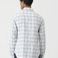 Light Green Checked Slim Fit Casual Shirt | Greenfibre