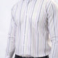 Pink Striped Slim Fit Formal Shirt | Metal