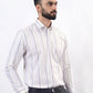 Pink Striped Slim Fit Formal Shirt | Metal