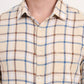 Yellow Checked Slim Fit Casual Shirt | Greenfibre