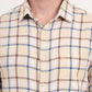 Yellow Checked Slim Fit Casual Shirt | Greenfibre