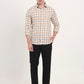 Yellow Checked Slim Fit Casual Shirt | Greenfibre