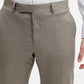 Cement Grey Solid Slim Fit Formal Trouser | Greenfibre