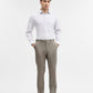 Cement Grey Solid Slim Fit Formal Trouser | Greenfibre