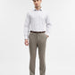 Cement Grey Solid Slim Fit Formal Trouser | Greenfibre