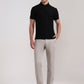 Black Solid Slim Fit Polo T-Shirt | Greenfibre