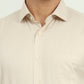 Beige Solid Regular Fit Formal Shirt | Greenfibre