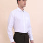White Solid Regular Fit Formal Shirt | Greenfibre