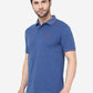 Indigo Blue Solid Slim Fit Polo T- Shirt | Greenfibre