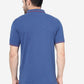 Indigo Blue Solid Slim Fit Polo T- Shirt | Greenfibre