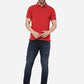 Red Solid Slim Fit Polo T- Shirt | Greenfibre