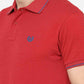 Red Solid Slim Fit Polo T- Shirt | Greenfibre