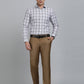 Brown Checked Slim Fit Formal Shirt | Greenfibre