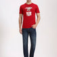 Red Printed Slim Fit T-Shirt | Greenfibre