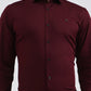 Maroon Solid Slim Fit Party Wear Shirt | Greenfibre