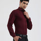 Maroon Solid Slim Fit Party Wear Shirt | Greenfibre