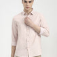 Peach Striped Slim Fit Casual Shirt | Greenfibre