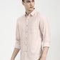 Peach Striped Slim Fit Casual Shirt | Greenfibre