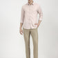 Peach Striped Slim Fit Casual Shirt | Greenfibre
