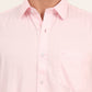 Light Pink Solid Slim Fit Semi Casual Shirt | Greenfibre