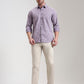 Purple Printed Slim Fit Casual Shirt | Greenfibre