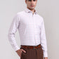 Pink & Grey Checked Slim Fit Formal Shirt | Greenfibre