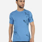Campanula Blue Printed Slim Fit T-Shirt | Greenfibre