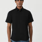 Black Solid Slim Fit Casual Shirt | Greenfibre