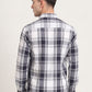 Navy Blue Checked Slim Fit Casual Shirt | JadeBlue