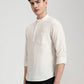 Khaki Solid Slim Fit Semi Casual Shirt | Greenfibre