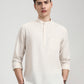 Khaki Solid Slim Fit Semi Casual Shirt | Greenfibre
