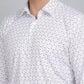 White Printed Regular Fit Formal Shirt | JadeBlue