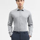 Grey Printed Slim Fit Formal Shirt | Greenfibre