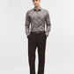 Green & Brown Printed Slim Fit Party Wear Shirt | Greenfibre