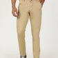 Beige Solid Neo Fit Casual Trouser | Greenfibre