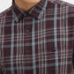 Maroon Checked Slim Fit Casual Shirt | Greenfibre