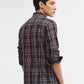 Maroon Checked Slim Fit Casual Shirt | Greenfibre