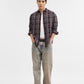 Maroon Checked Slim Fit Casual Shirt | Greenfibre