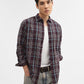 Maroon Checked Slim Fit Casual Shirt | Greenfibre